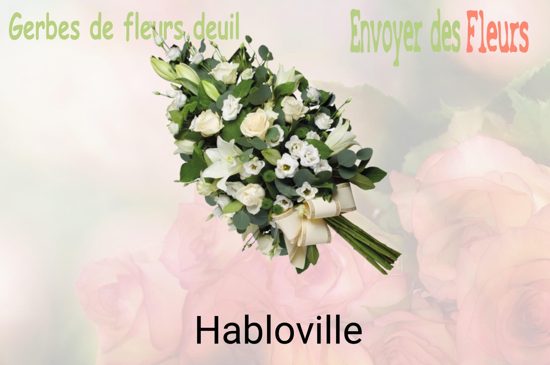 Gerbe de fleurs de deuil livrée à Habloville
